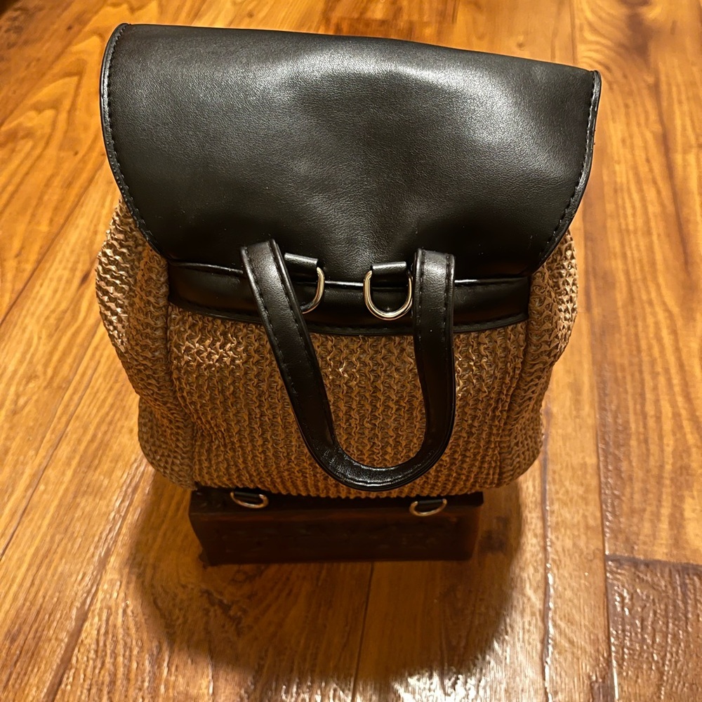 Straw Mini Backpack Bag - image 2